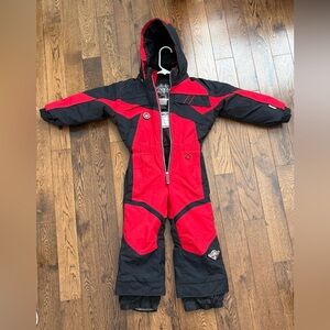 Obermeyer Kids Red and Black Ski/ Snowsuit Size 4